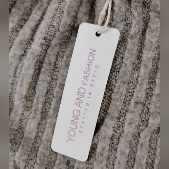 NWT Ribbed Knit Pant In Tan Size 2X - Picture 7 of 7